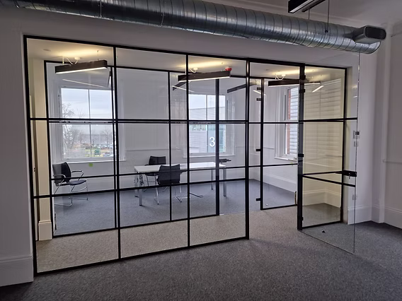 Glass / Gypsumboard partitions